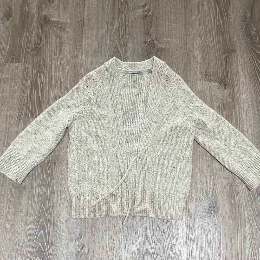 Vince cable tie cardigan